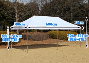 6ｍ×3ｍテントは、2間3間（540cm×360cm）に一番近いサイズです